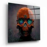 Orange Head Glass Wall Art  || Designer Collection.